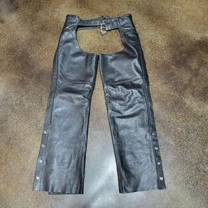 Xelement Womens Leather Motorcycle Chaps Size 12